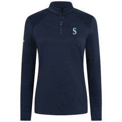 Seattle Mariners Levelwear Women's Power Insignia 2.0 Quarter-Zip Pullover Top - Navy