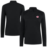 Cincinnati Reds Levelwear Women's Power Insignia 2.0 Quarter-Zip Pullover Top - Black