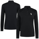 Chicago White Sox Levelwear Women's Power Insignia 2.0 Quarter-Zip Pullover Top - Black