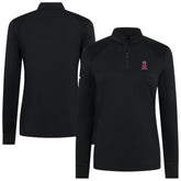 Los Angeles Angels Levelwear Women's Power Insignia 2.0 Quarter-Zip Pullover Top - Black