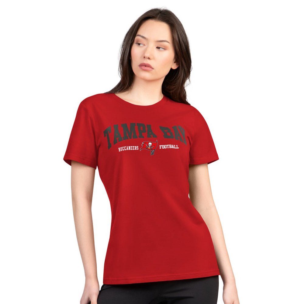 Tampa Bay Buccaneers G-III 4Her by Carl Banks Women's Super-Slim Lightweight Winning Crew T-Shirt - Red sale
