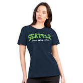 Seattle Seahawks G-III 4Her by Carl Banks Women's Super-Slim Lightweight Winning Crew T-Shirt - Navy sale
