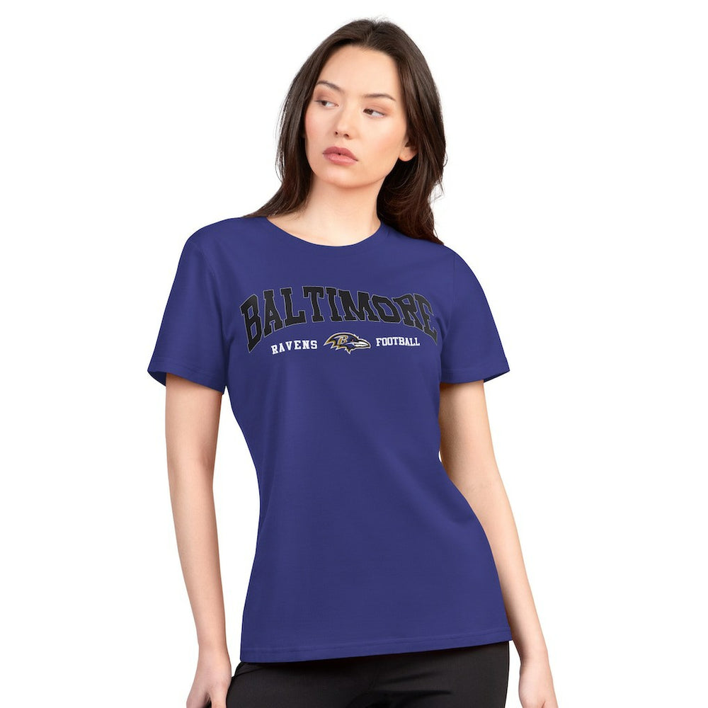 Baltimore Ravens G-III 4Her by Carl Banks Women's Super-Slim Lightweight Winning Crew T-Shirt - Purple online