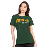 Green Bay Packers G-III 4Her by Carl Banks Women's Super-Slim Lightweight Winning Crew T-Shirt - Green outlet