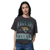 Jacksonville Jaguars Starter Women's Oversized Hall of Fame T-Shirt - Heather Black discount