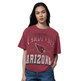 Arizona Cardinals Starter Women's Oversized Hall of Fame T-Shirt - Heather Cardinal cheap