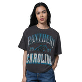 Carolina Panthers Starter Women's Oversized Hall of Fame T-Shirt - Heather Black on sale