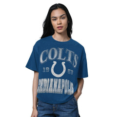 Indianapolis Colts Starter Women's Oversized Hall of Fame T-Shirt - Heather Royal for sale