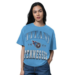 Tennessee Titans Starter Women's Oversized Hall of Fame T-Shirt - Light Blue online