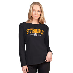 Pittsburgh Steelers G-III 4Her by Carl Banks Women's Best Play Long Sleeve T-Shirt - Black for sale