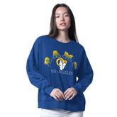 Los Angeles Rams G-III 4Her by Carl Banks Women's Oversized Feud Sweatshirt - Royal outlet