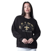 New Orleans Saints G-III 4Her by Carl Banks Women's Oversized Feud Sweatshirt - Black for sale