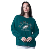 Philadelphia Eagles G-III 4Her by Carl Banks Women's Oversized Feud Sweatshirt - Midnight Green cheap