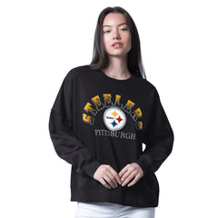 Pittsburgh Steelers G-III 4Her by Carl Banks Women's Oversized Feud Sweatshirt - Black sale