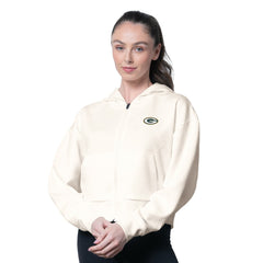 Green Bay Packers MSX by Michael Strahan Women's Eleanor Full-Zip Hoodie - Cream online