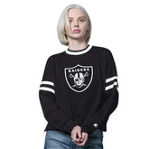 Las Vegas Raiders Starter Women's Rally Drop Shoulder Cropped Sweatshirt - Black outlet