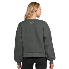 Detroit Lions Starter Women's Show Up Cropped Fleece Pullover Sweatshirt - Heather Gray on sale