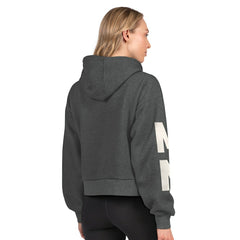 Minnesota Vikings Starter Women's Star Player Cropped Fleece Pullover Hoodie - Heather Charcoal cheap