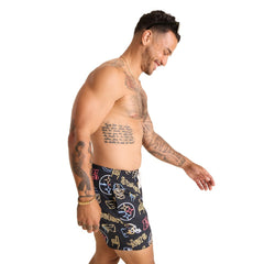 Pittsburgh Steelers Chubbies The Neon 5.5" Classic Lined Swim Trunks - Black on sale