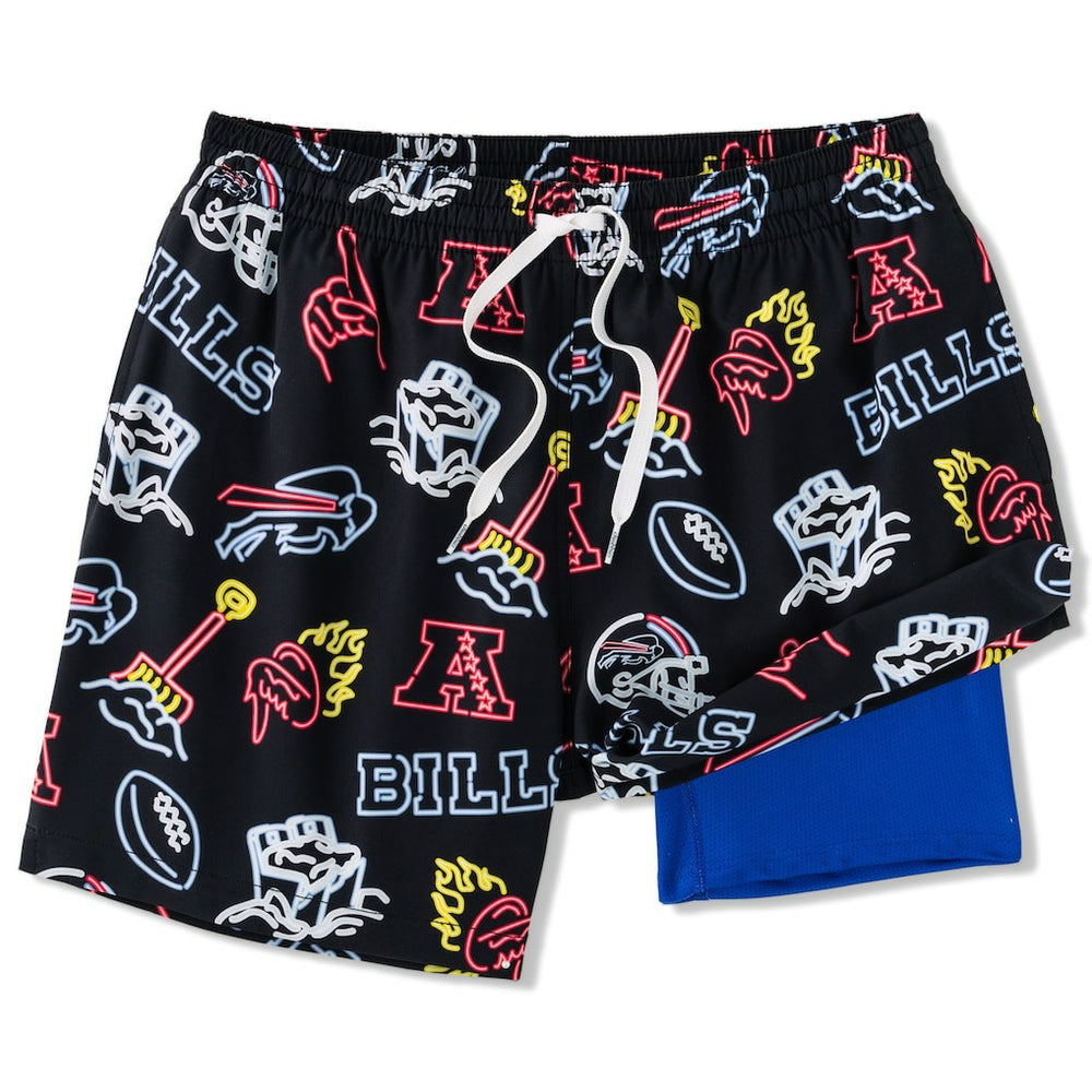 Buffalo Bills Chubbies The Neon 5.5" Classic Lined Swim Trunks - Black sale