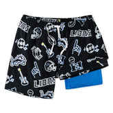 Detroit Lions Chubbies The Neon 5.5" Classic Lined Swim Trunks - Black cheap