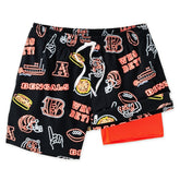Cincinnati Bengals Chubbies The Neon 5.5" Classic Lined Swim Trunks - Black sale