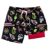 Arizona Cardinals Chubbies The Neon 5.5" Classic Lined Swim Trunks - Black online