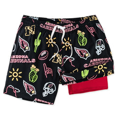 Arizona Cardinals Chubbies The Neon 5.5" Classic Lined Swim Trunks - Black online