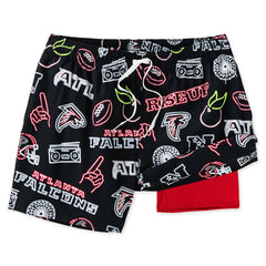 Atlanta Falcons Chubbies The Neon 5.5" Classic Lined Swim Trunks - Black online