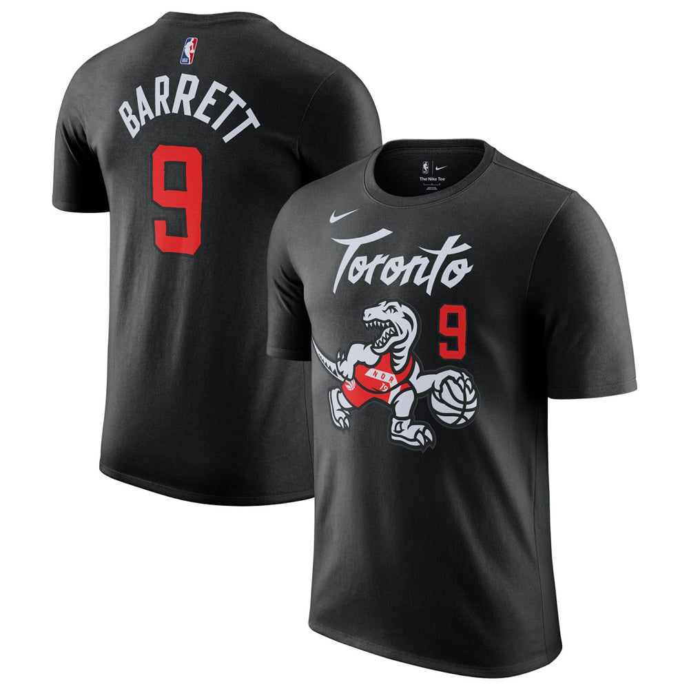 RJ Barrett Toronto Raptors Unisex 2025/26 City Edition Name & Number T-Shirt - Black | Nike outlet