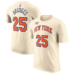 Mikal Bridges New York Knicks Unisex 2025/26 City Edition Name & Number T-Shirt - Cream | Nike online