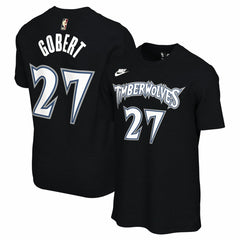 Rudy Gobert Minnesota Timberwolves Unisex Name & Number T-Shirt - Classic Edition - Black | Nike for sale