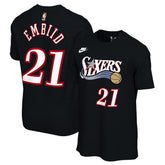 Joel Embiid Philadelphia 76ers Unisex Name & Number T-Shirt - Classic Edition - Black | Nike shop