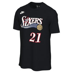 Joel Embiid Philadelphia 76ers Unisex Name & Number T-Shirt - Classic Edition - Black | Nike shop