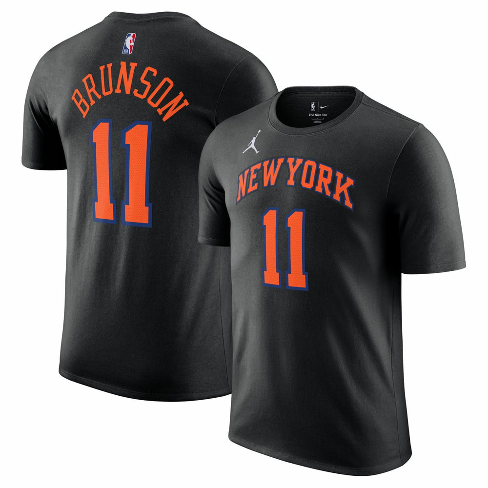 Jalen Brunson New York Knicks Jordan Brand Unisex Name & Number T-Shirt - Statement Edition - Black for sale