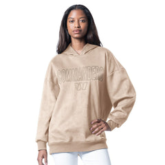 Washington Commanders G-III 4Her by Carl Banks Women's Best Hitter Oversized Tunic Pullover Hoodie - Cream sale