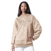 New England Patriots G-III 4Her by Carl Banks Women's Best Hitter Oversized Tunic Pullover Hoodie - Cream cheap