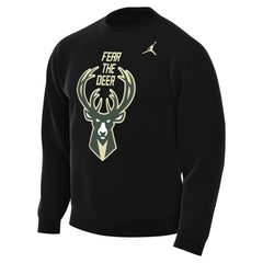 Milwaukee Bucks Jordan Brand Statement Edition Sweatshirt - Black sale