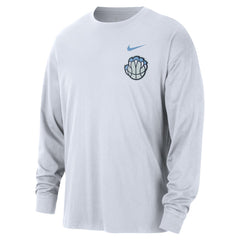 Memphis Grizzlies 2025/26 City Edition Remix Essential Logo Long Sleeve T-Shirt - White | Nike for sale
