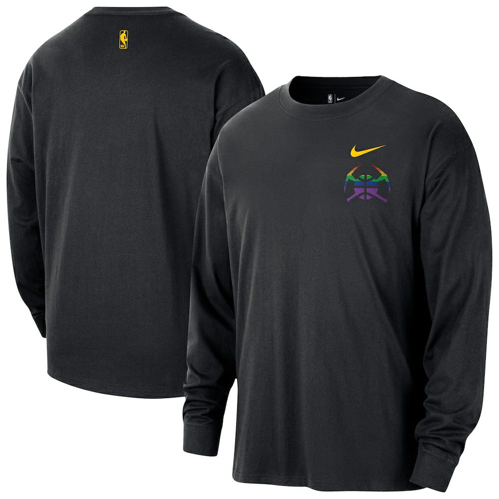 Denver Nuggets 2025/26 City Edition Remix Essential Logo Long Sleeve T-Shirt sale - Black | Nike online