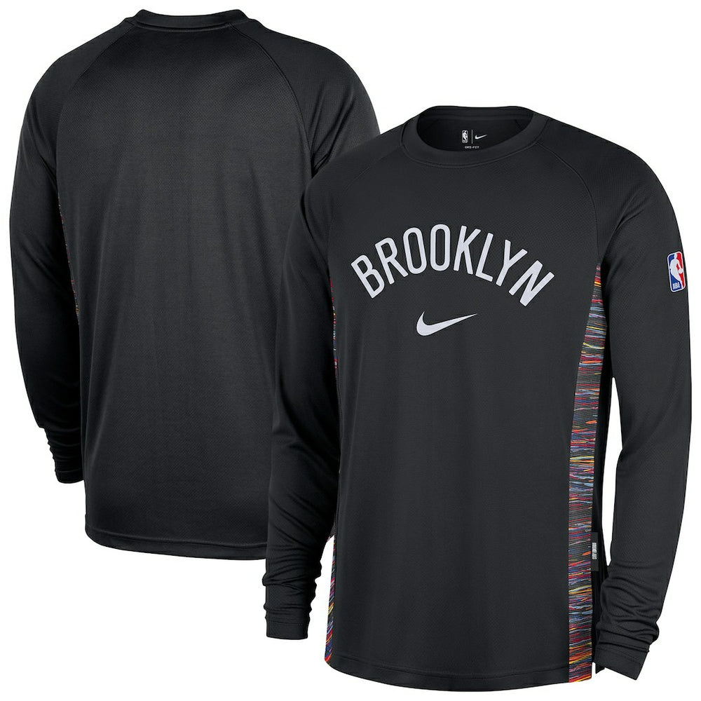 Brooklyn Nets 2025/26 City Edition Authentic Pregame Dri-FIT Long Sleeve Shooting T-Shirt - Black | Nike discount