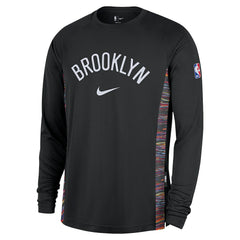 Brooklyn Nets 2025/26 City Edition Authentic Pregame Dri-FIT Long Sleeve Shooting T-Shirt - Black | Nike discount