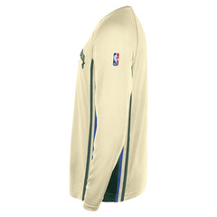 Milwaukee Bucks 2025/26 City Edition Authentic Pregame Dri-FIT Long Sleeve Shooting T-Shirt - Cream | Nike discount
