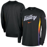 Phoenix Suns 2025/26 City Edition Authentic Pregame Dri-FIT Long Sleeve Shooting T-Shirt - Black | Nike on sale