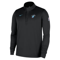 Miami Heat 2025/26 City Edition Remix Authentic Coaches Dri-FIT Half-Zip Top - Black | Nike on sale