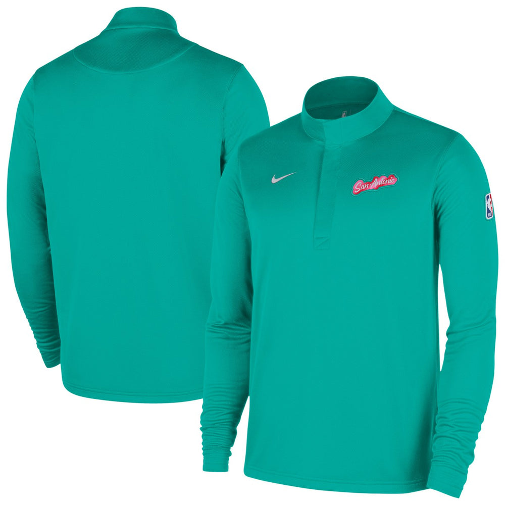 San Antonio Spurs 2025/26 City Edition Remix Authentic Coaches Dri-FIT Half-Zip Top - Green | Nike for sale