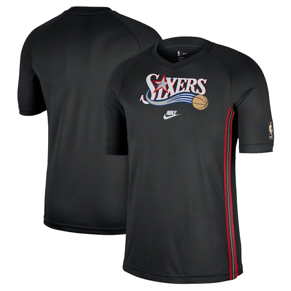 Philadelphia 76ers Classic Edition Hardwood Classics Authentic Game Shooting T-Shirt - Black | Nike discount