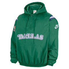 Dallas Mavericks Hardwood Classics Therma-FIT Half-Zip Hooded Windbreaker sale - Green | Nike on sale