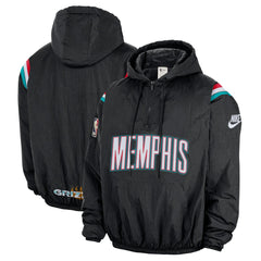 Memphis Grizzlies Hardwood Classics Therma-FIT Half-Zip Hooded Windbreaker - Black | Nike cheap