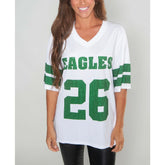 Saquon Barkley Philadelphia Eagles Cuce Women's Crystal V-Neck Tunic - White online